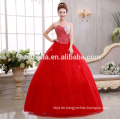 Aschenputtel Kleid Organza Ballkleid Brautkleider 2017 Ärmelloses geschwollenes Kleid Robe de mariage rote Brautkleider